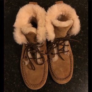 Ugg moccasin booties, size 7